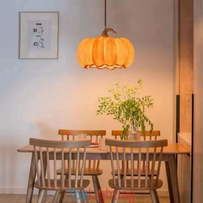 Creative Pumpkin Pendant Light Japanese Retro Ceiling Light Ceiling Lamp