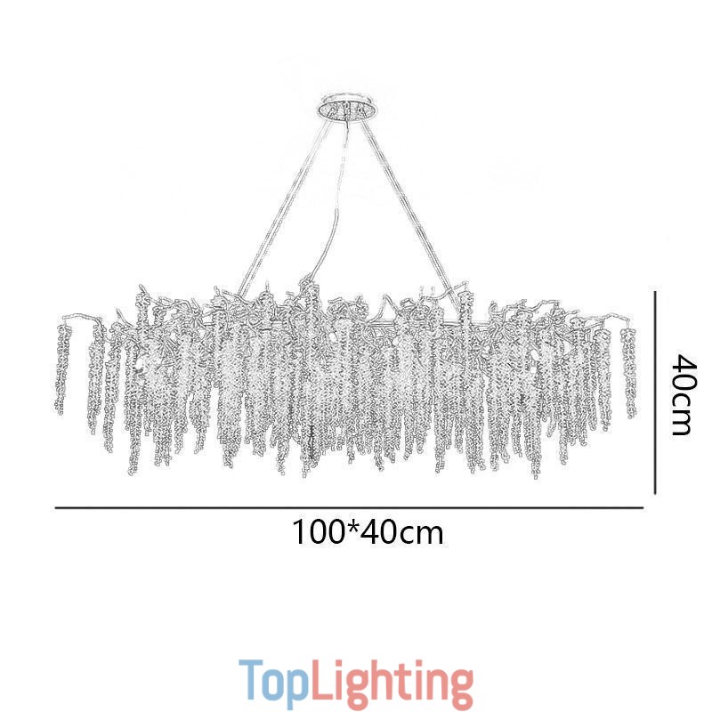 Nordic Pendant Light Golden Branch G9 Glass Chandelier