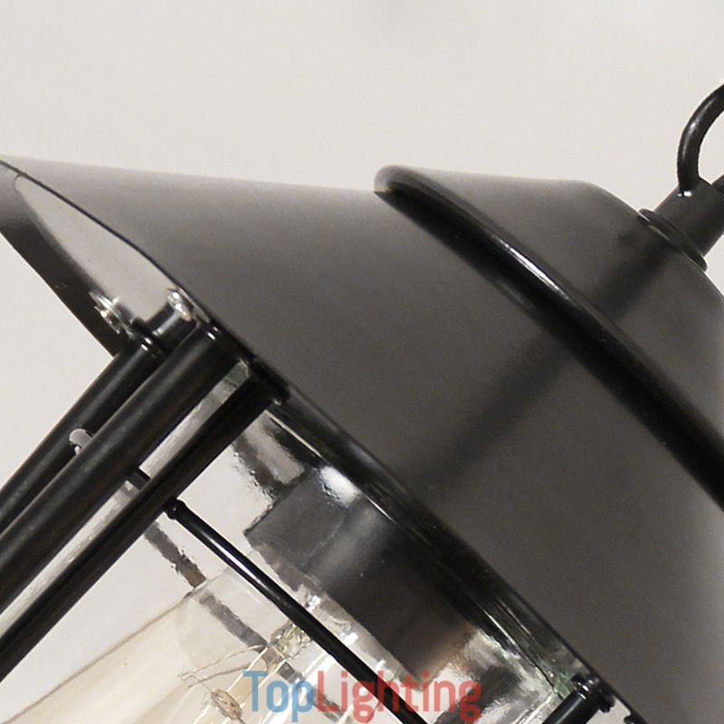 American Retro Outdoor Light Waterproof Birdcage Shape Pendant Light Garden