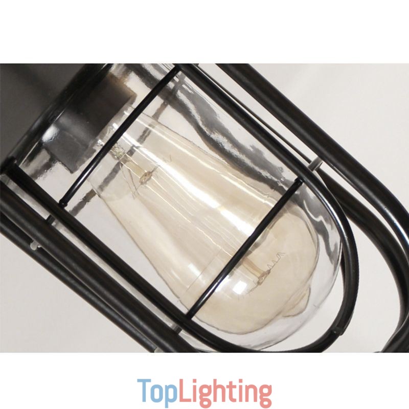 American Retro Outdoor Light Waterproof Birdcage Shape Pendant Light Garden