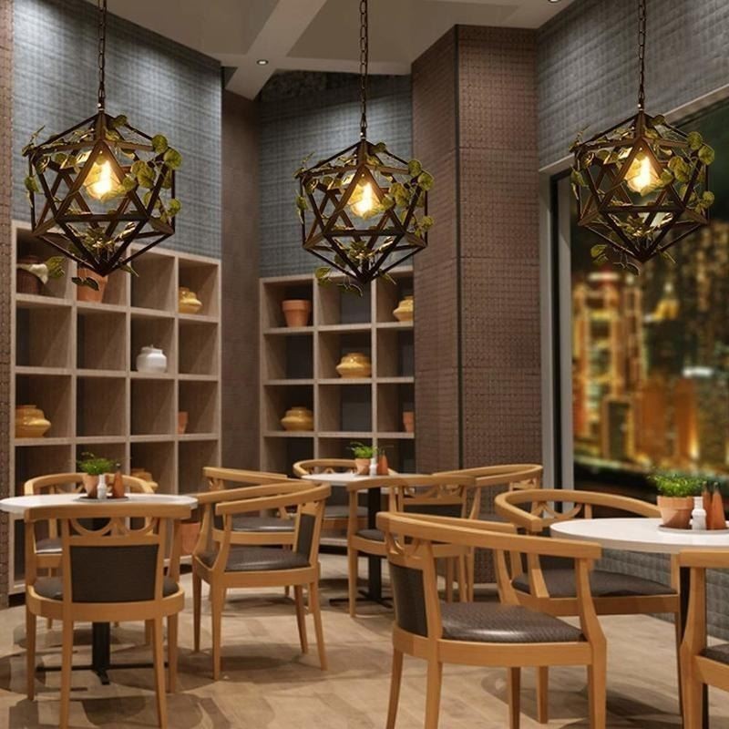 Industrial Vintage Pendant Light Iron Birdcage Pendant Lamp