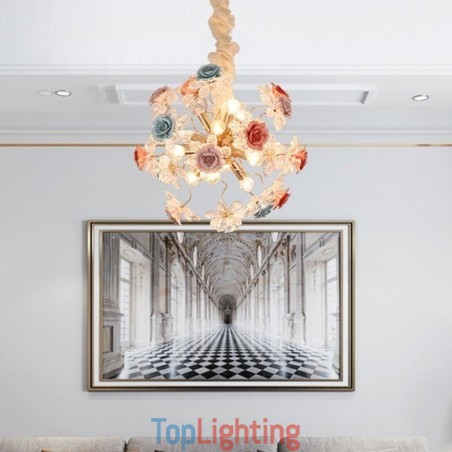 Decorative Pendant Lighting Modern Crystal Flower Chandelier Decorative Pendant Lighting Modern Crystal Flower Chandelier