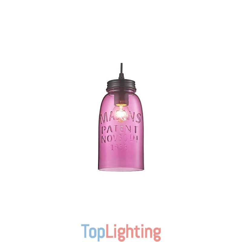 1 Light Modern Glass Pendant Light in Transparent Bubble Design