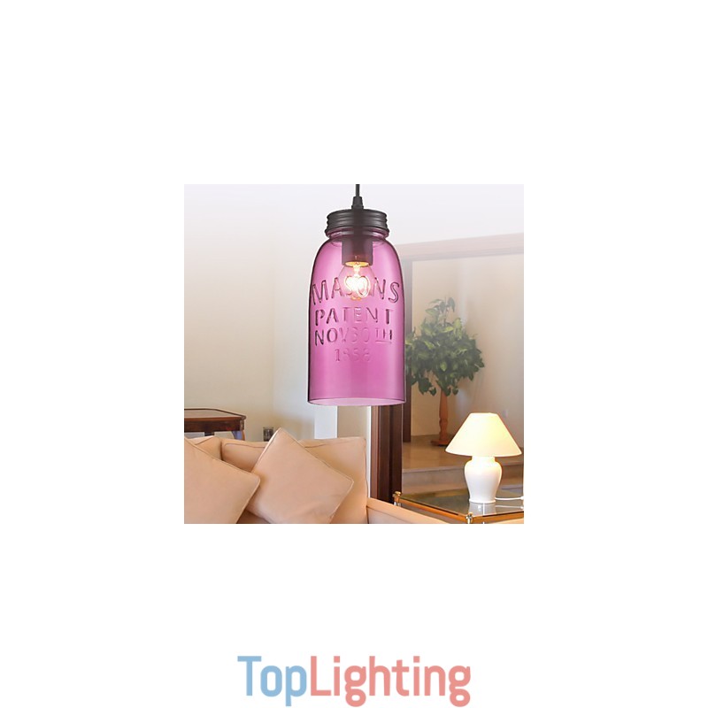 1 Light Modern Glass Pendant Light in Transparent Bubble Design
