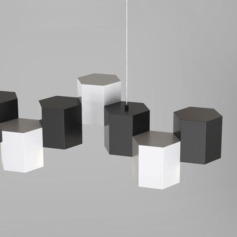 Modern Hexagonal Hanging Light Creative Combination Pendant Lamp