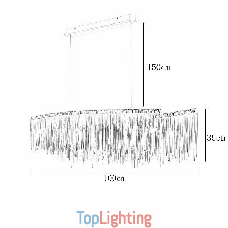 Modern Pendant Light Creative Tassel Hanging Lamp Café