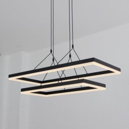 Modern Frame Pendant Light Acrylic Black Chandelier
