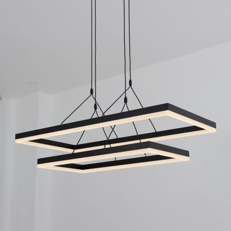 Modern Frame Pendant Light Acrylic Black Chandelier Modern Frame Pendant Light Acrylic Black Chandelier