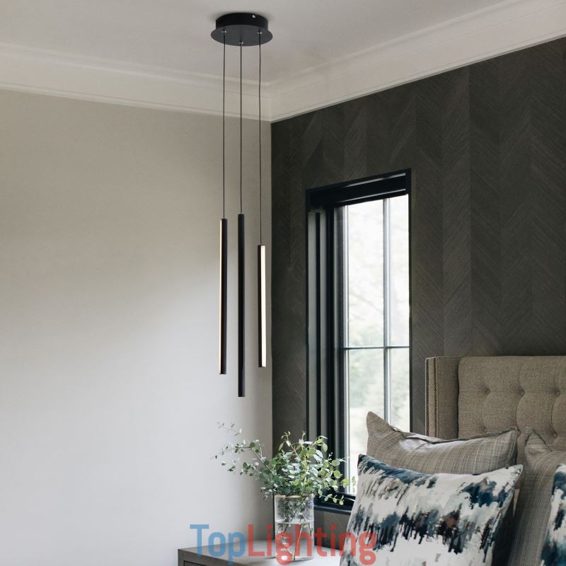 Modern Chandelier Long Strip Pendant Light Duplex Building