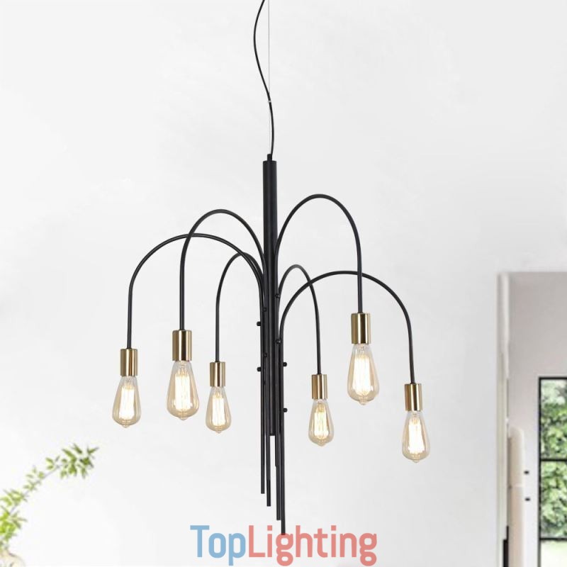 Modern Iron Chandelier Simple Iron Pendant Light