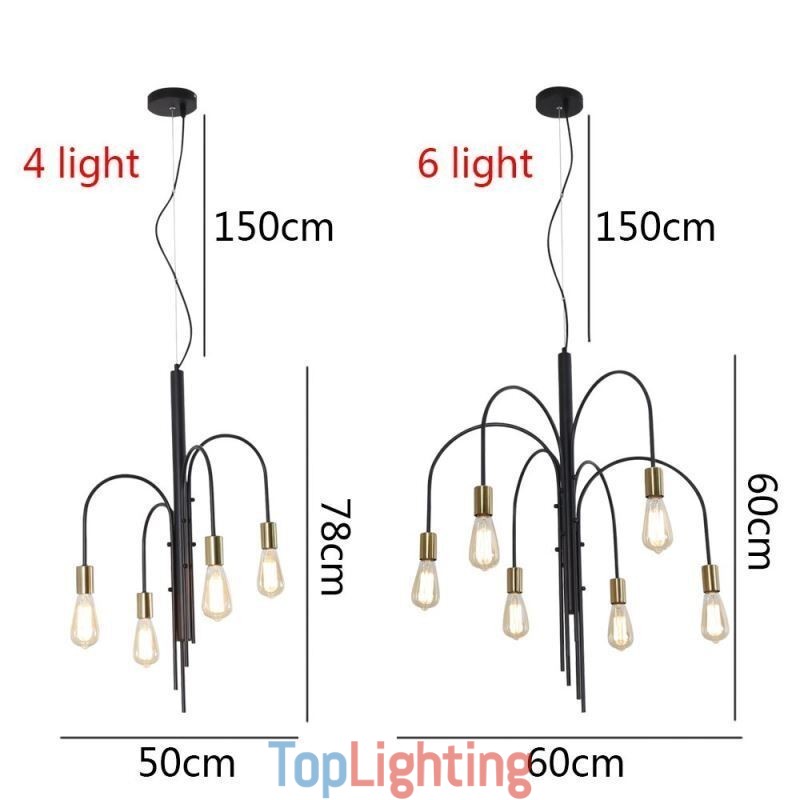Modern Iron Chandelier Simple Iron Pendant Light