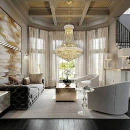 Crown Shaped Chandelier Luxurious Crystal Pendant Light