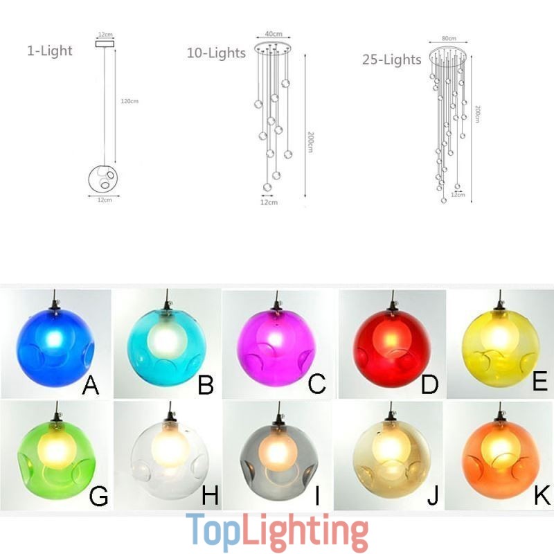 Modern Crystal Ball Pendant Light Colorful Crystal Chandelier (Colorful Style Pls Contact Us)