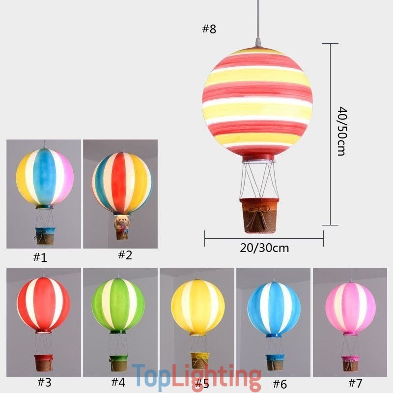 Colorful Hot Air Balloon Pendant Light Acrylic Decoration Light