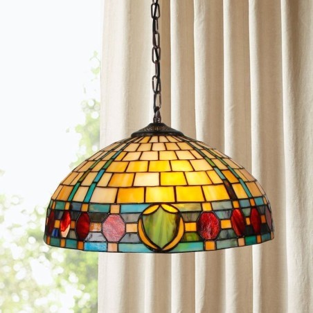 Stained Glass Pendant Light Vintage Hanging Lamp Stained Glass Pendant Light Vintage Hanging Lamp