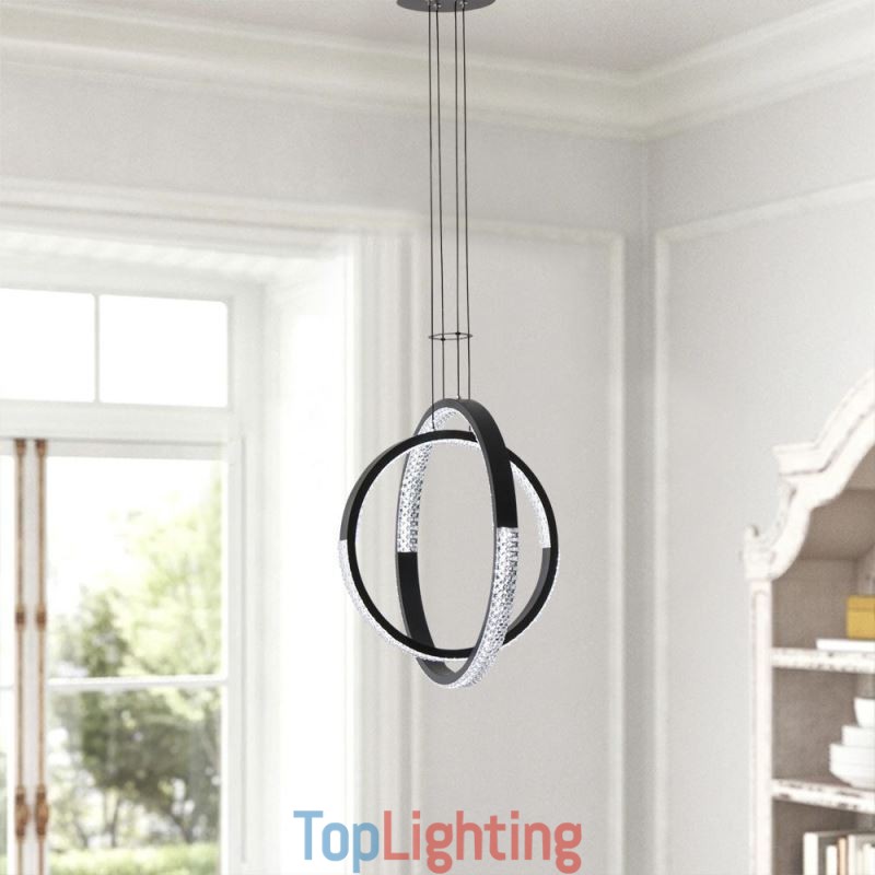 Modern Chandelier 2 Rings Pendant Lighting Dining
