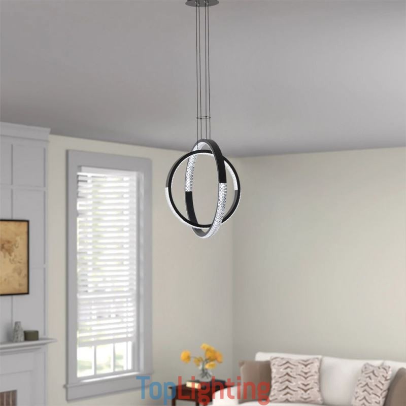 Modern Chandelier 2 Rings Pendant Lighting Dining
