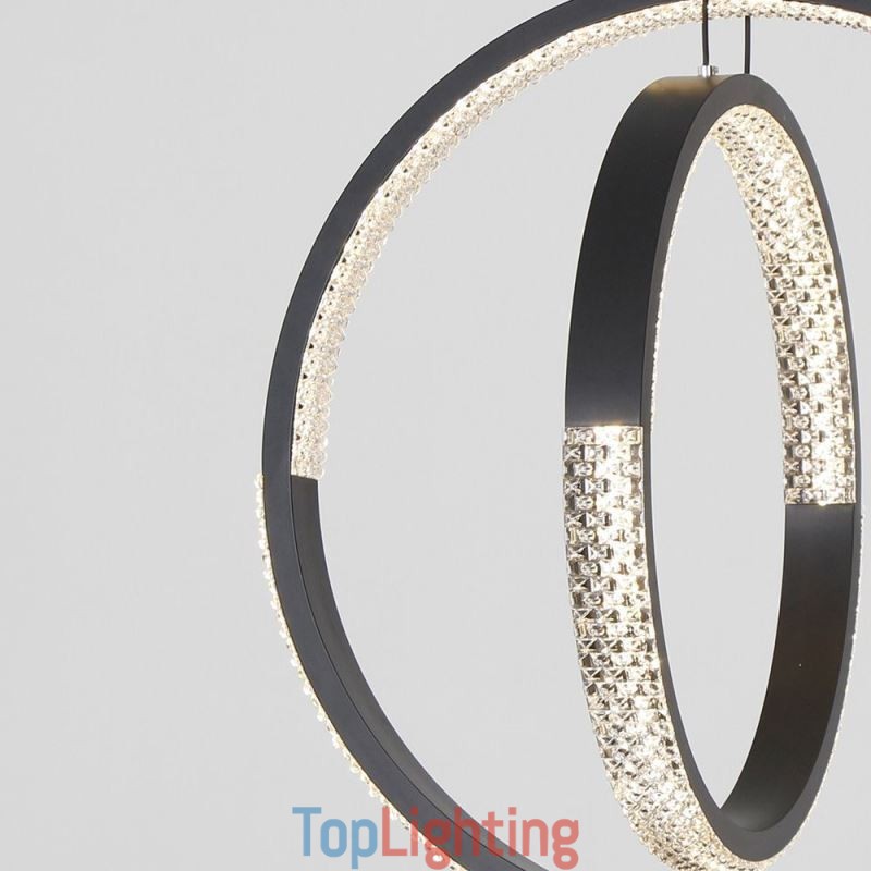 Modern Chandelier 2 Rings Pendant Lighting Dining