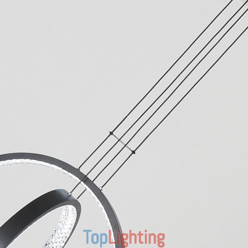 Modern Chandelier 2 Rings Pendant Lighting Dining