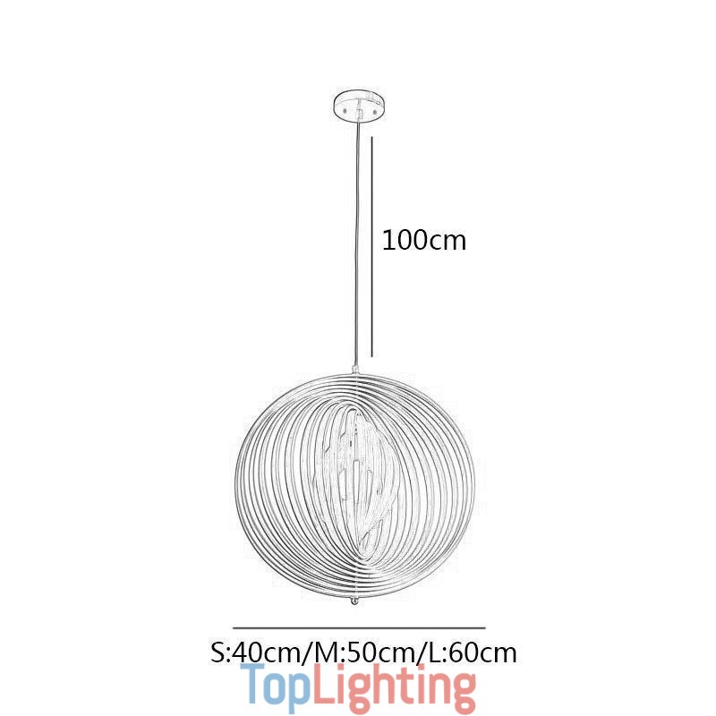 Modern Round Ball Chandelier Basswood Pendant Lamp