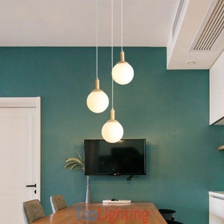 Japanese Wooden Pendant Light Nordic Glass Hanging Lamp Japanese Wooden Pendant Light Nordic Glass Hanging Lamp