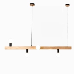 Japanese Wooden Pendant Light Molecule Chandelier