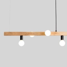 Japanese Wooden Pendant Light Molecule Chandelier