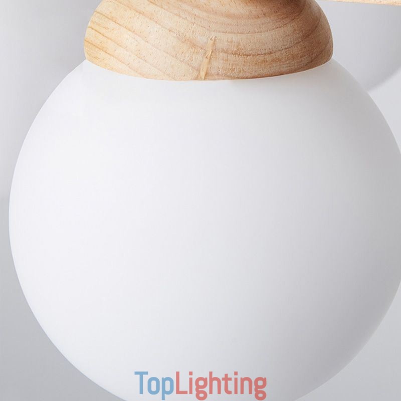 Japanese Wood Chandelier Molecule Pendant Light