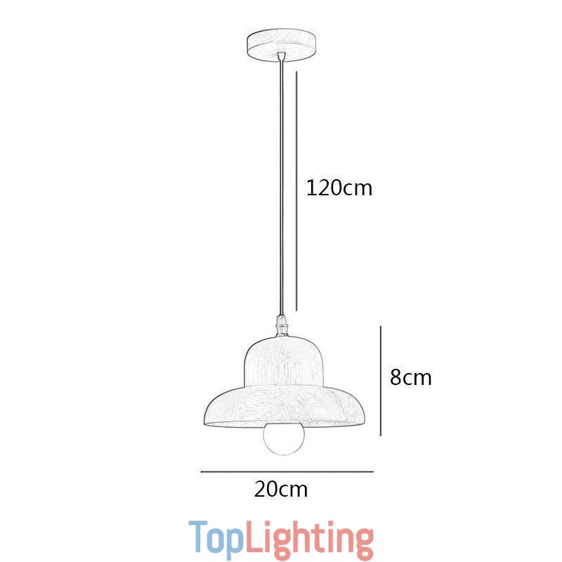 Japanese Wood Pendant Light Hat Hanging Light