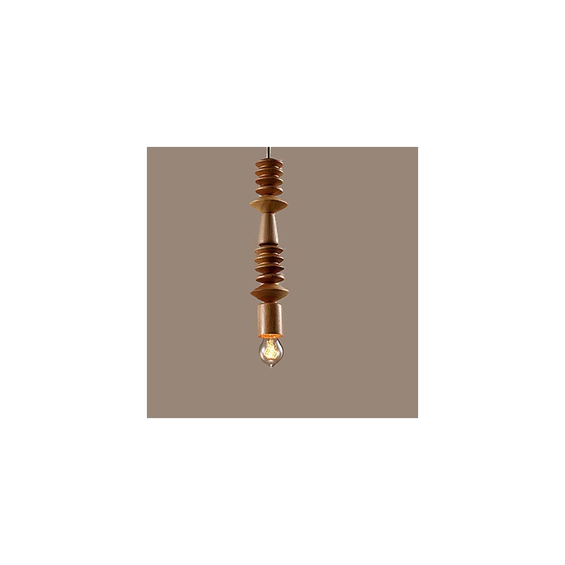 Chandelier Mini Style Traditional Classic Wood Bamboo
