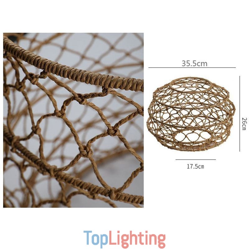 Modern Pastoral Pendant Light Creative Rattan Hanging Light With Foldable Lampshade