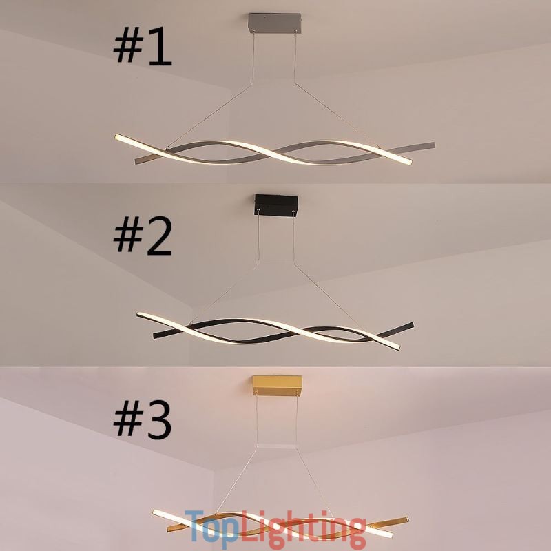 Modern Pendant Light Twist Design Hanging Lamp Dining
