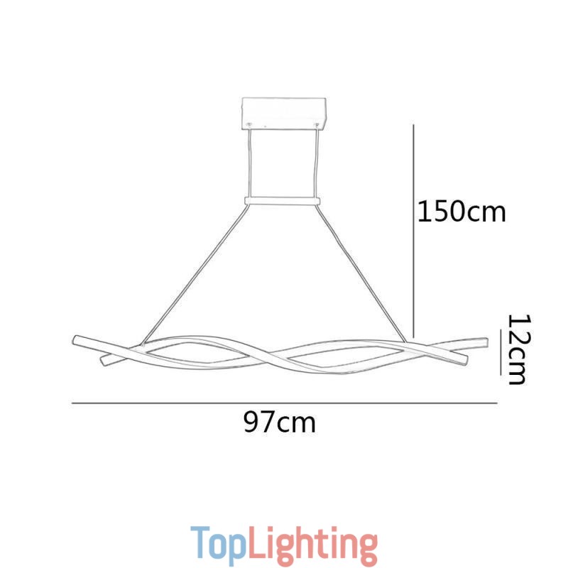 Modern Pendant Light Twist Design Hanging Lamp Dining