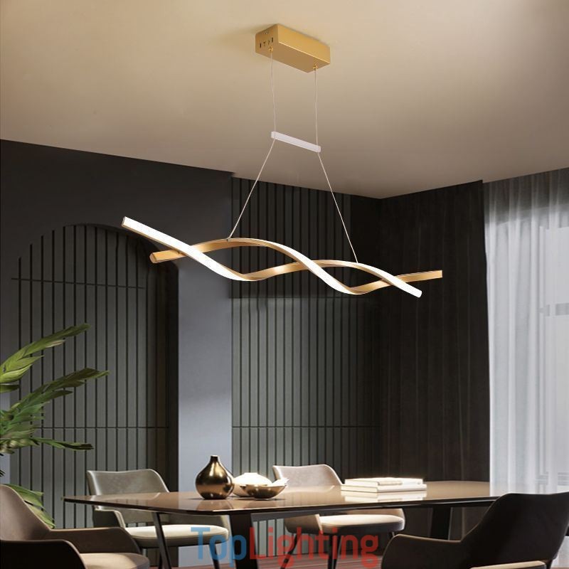 Modern Pendant Light Twist Design Hanging Lamp Dining