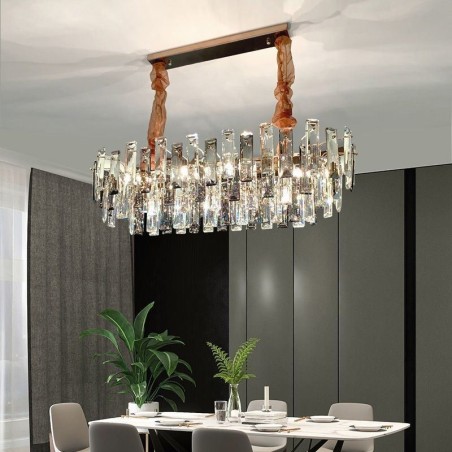 European Glass Chandelier Light Oval Pendant Lamps European Glass Chandelier Light Oval Pendant Lamps