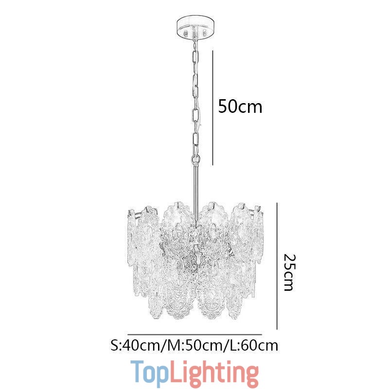 Modern Glass Pendant Light Decoration Bronze Gold Chandelier