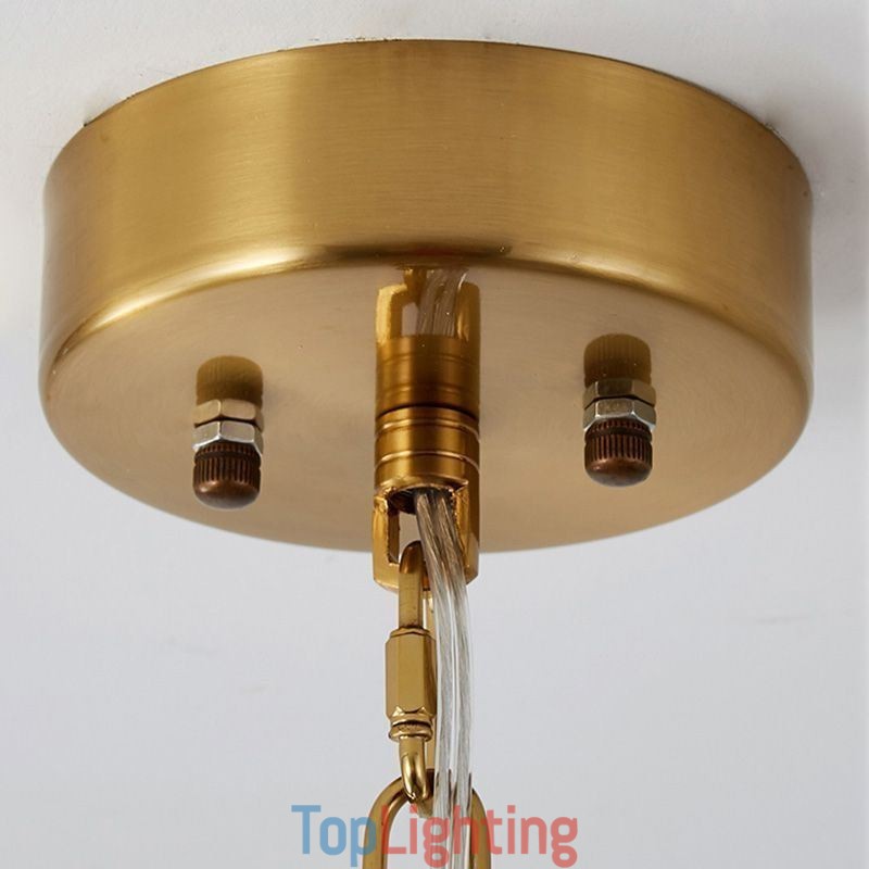 Modern Glass Pendant Light Decoration Bronze Gold Chandelier