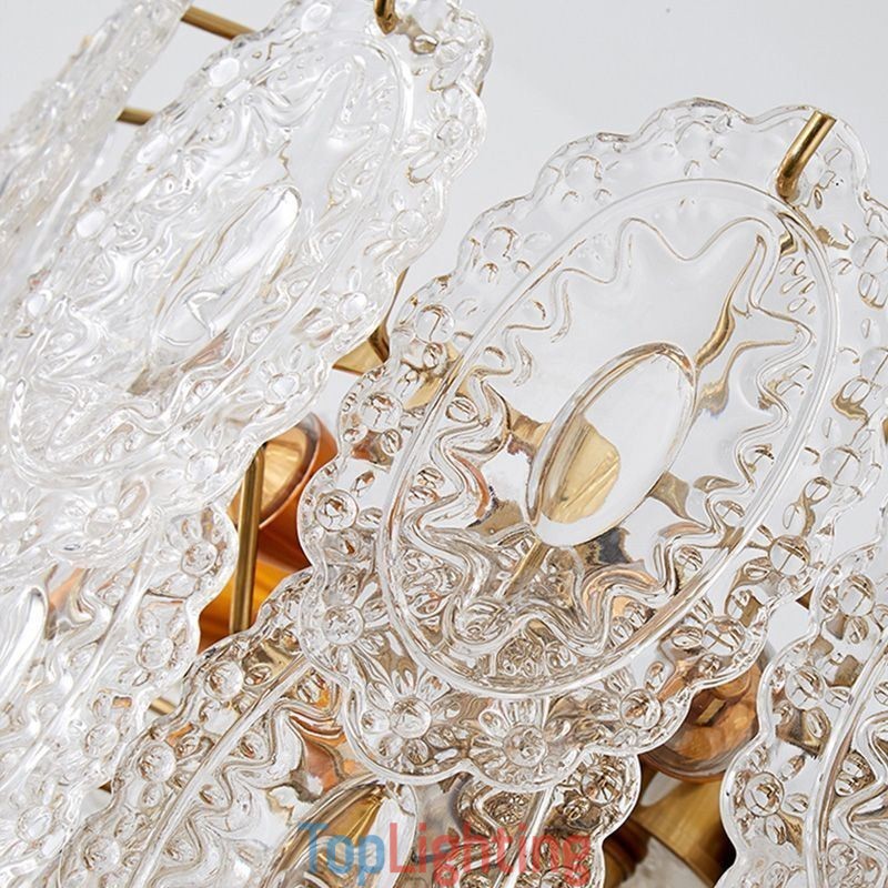 Modern Glass Pendant Light Decoration Bronze Gold Chandelier