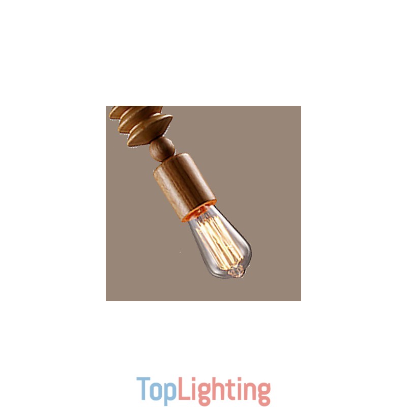 Chandelier Mini Style Traditional Classic Wood Bamboo