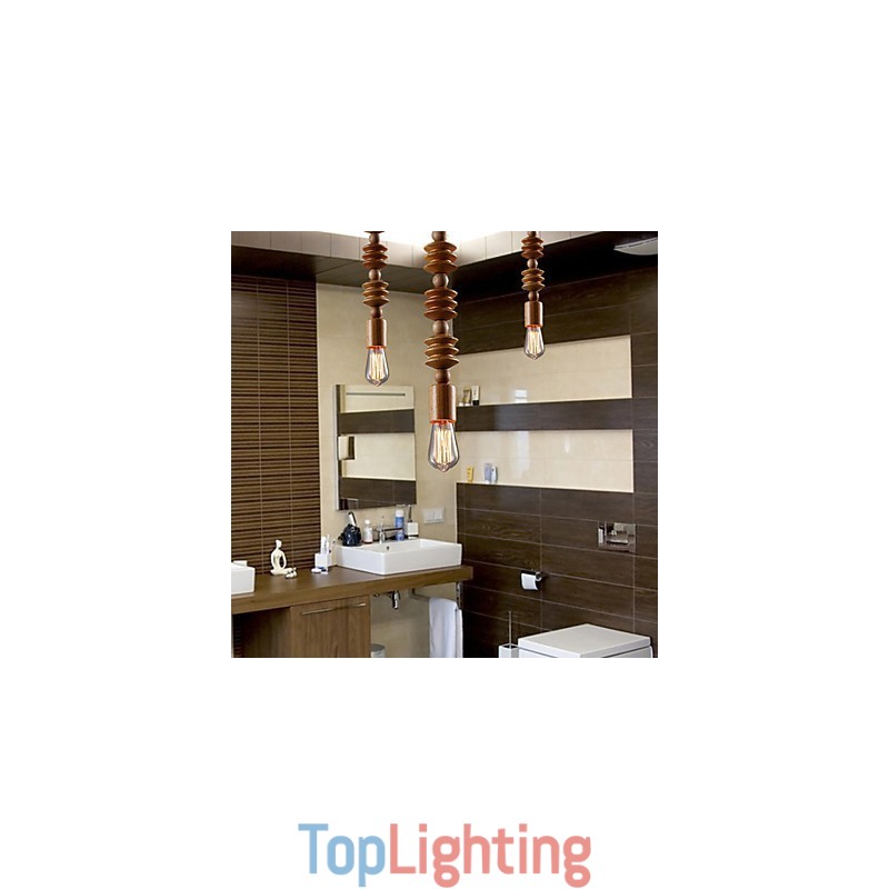 Chandelier Mini Style Traditional Classic Wood Bamboo
