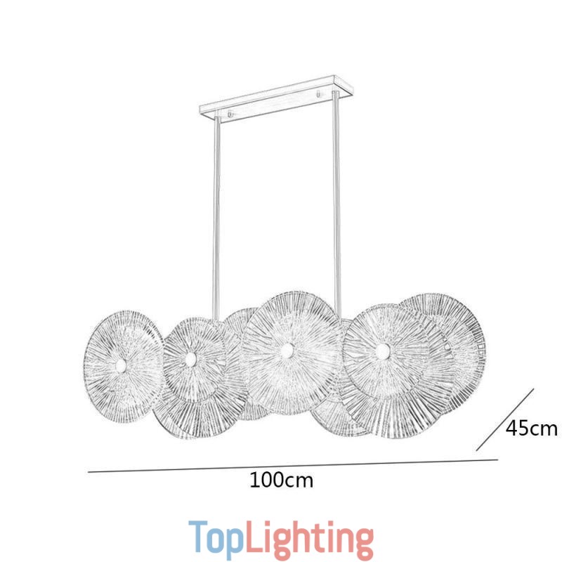 Modern Spark Disc Chandelier Firework Glass Pendant Lamp Home Decor Lighting