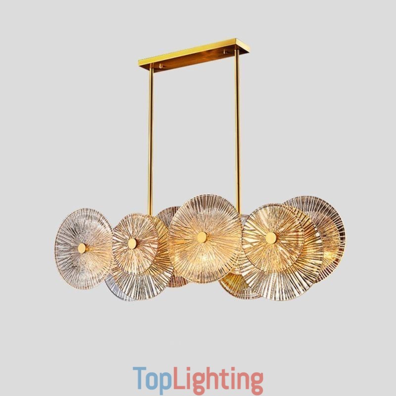 Modern Spark Disc Chandelier Firework Glass Pendant Lamp Home Decor Lighting