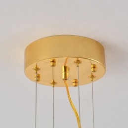 European Glass Hanging Light Fan Shaped Art Chandelier