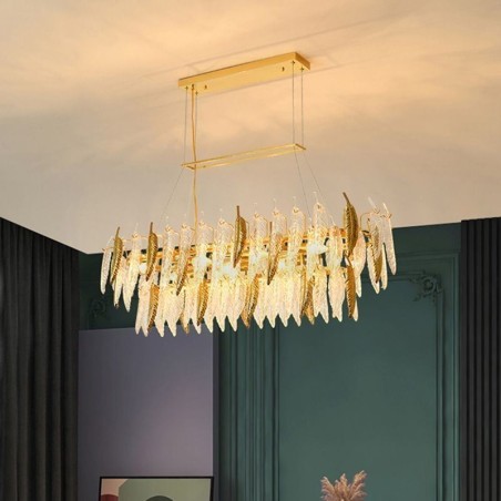 Artistic Glass Chandelier Feather Oval Pendant Light Artistic Glass Chandelier Feather Oval Pendant Light
