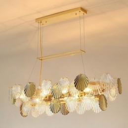 Luxury Glass Chandelier Fashion Lamp Shell Shape Glass Hanging Lamp