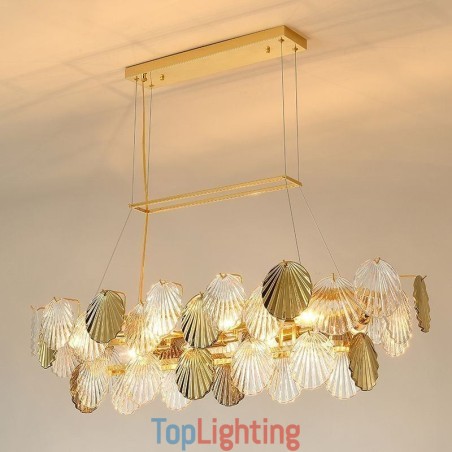 Luxury Glass Chandelier Fashion Lamp Shell Shape Glass Hanging Lamp Luxury Glass Chandelier Fashion Lamp Shell Shape Glass Hanging Lamp