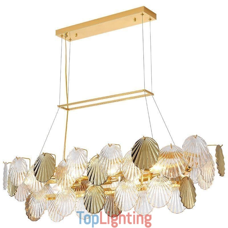 Luxury Glass Chandelier Fashion Lamp Shell Shape Glass Hanging Lamp