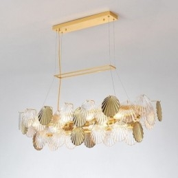 Luxury Glass Chandelier Fashion Lamp Shell Shape Glass Hanging Lamp