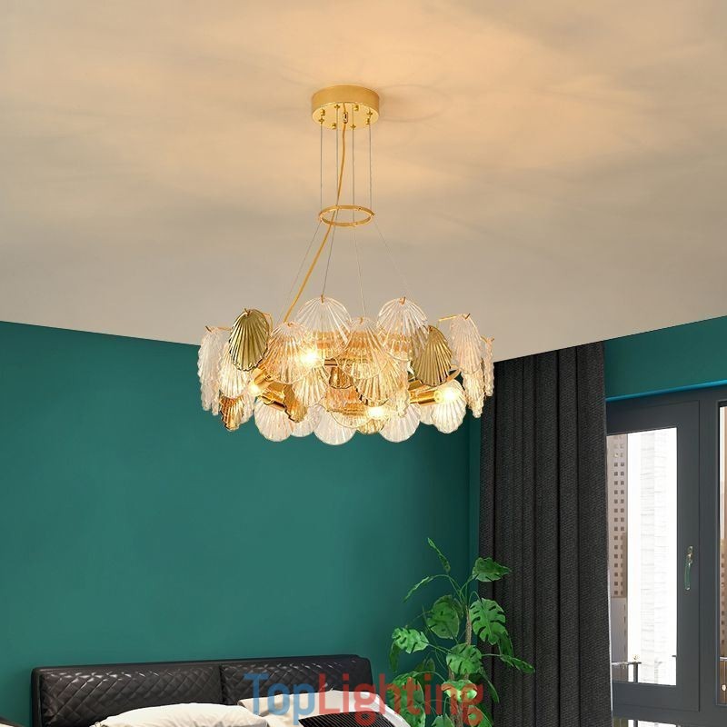 Modern Shell Glass Chandelier Lights Dining