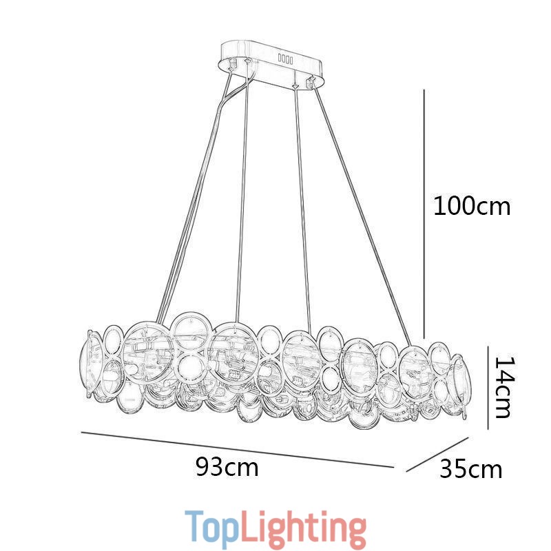 European Glass Chandelier Creative Luxury Pendant Light